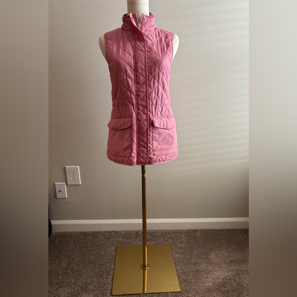 Peter Millar Pink Tan Addison Quilted Vest Sz XS - Picture 3 of 6